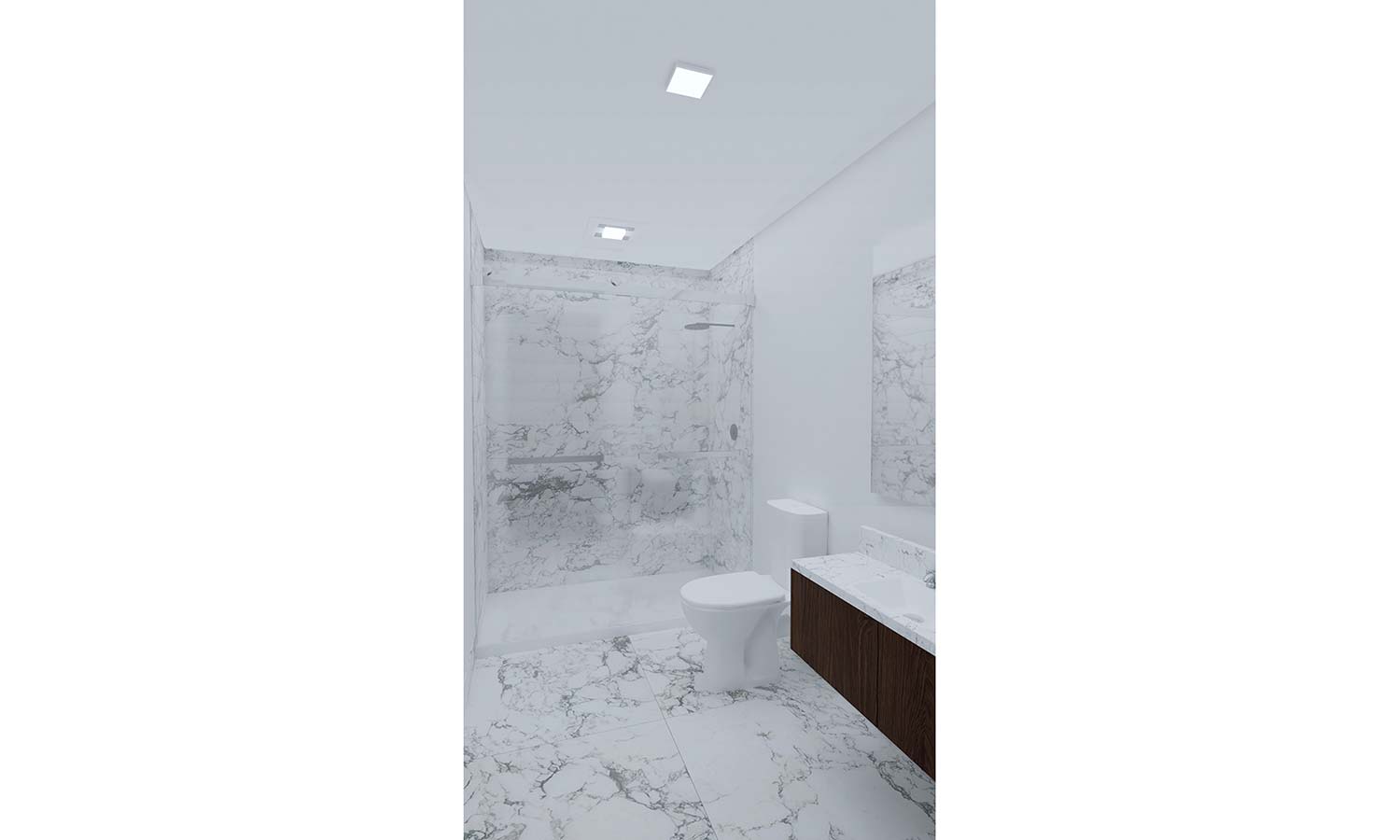 Tile bathroom with shower
